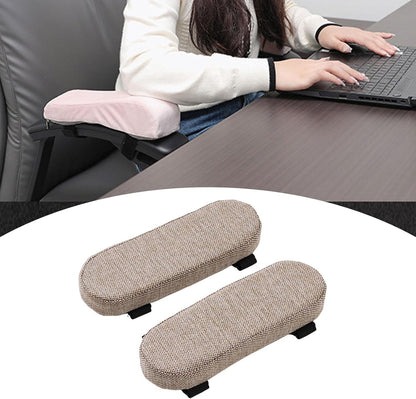 Office Chair Armrest Pad Elbow Cushion Thick Removable Cover Desk Chair Armrest Cushion Arm Padding for Recliners Sofa Home, Beige