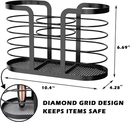 YIGII Hair Tool Organizer, Cabinet Door Storage Basket, Bathroom, Black | Storage for Hair Dryers, Flat Irons and Curling Tools, Space-Saving Cabinet Design for Bathroom Styling Tools