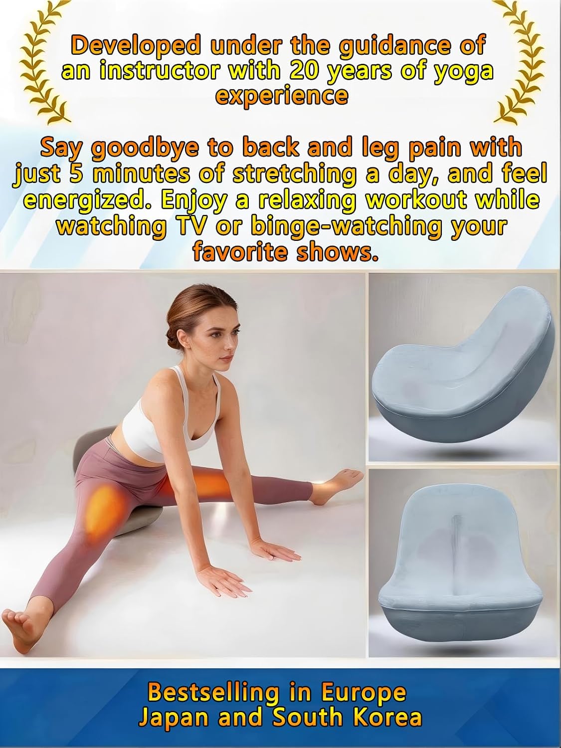 Multi-Functional Stretcher for Legs, Back, and hips; Suitable for Ballet, Dance, Yoga, and Flexibility Training. Relieves Leg and Back Muscle Soreness. Mini, Lightweight, and Portable