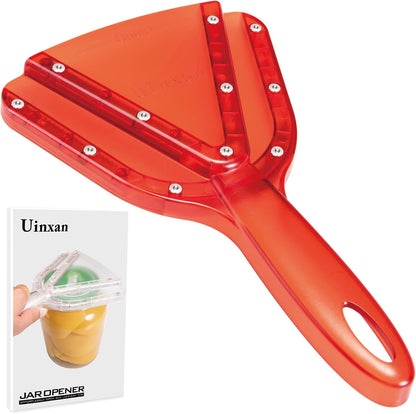 Uinxan Patented Jar Opener, Ideal for Weak Hands & Seniors with Arthritis | Effortlessly Opens 0.2"-5.3" Stubborn Lids & Screw Bottle Caps, Handheld Manual, Durable 304 Stainless Steel (Blue)
