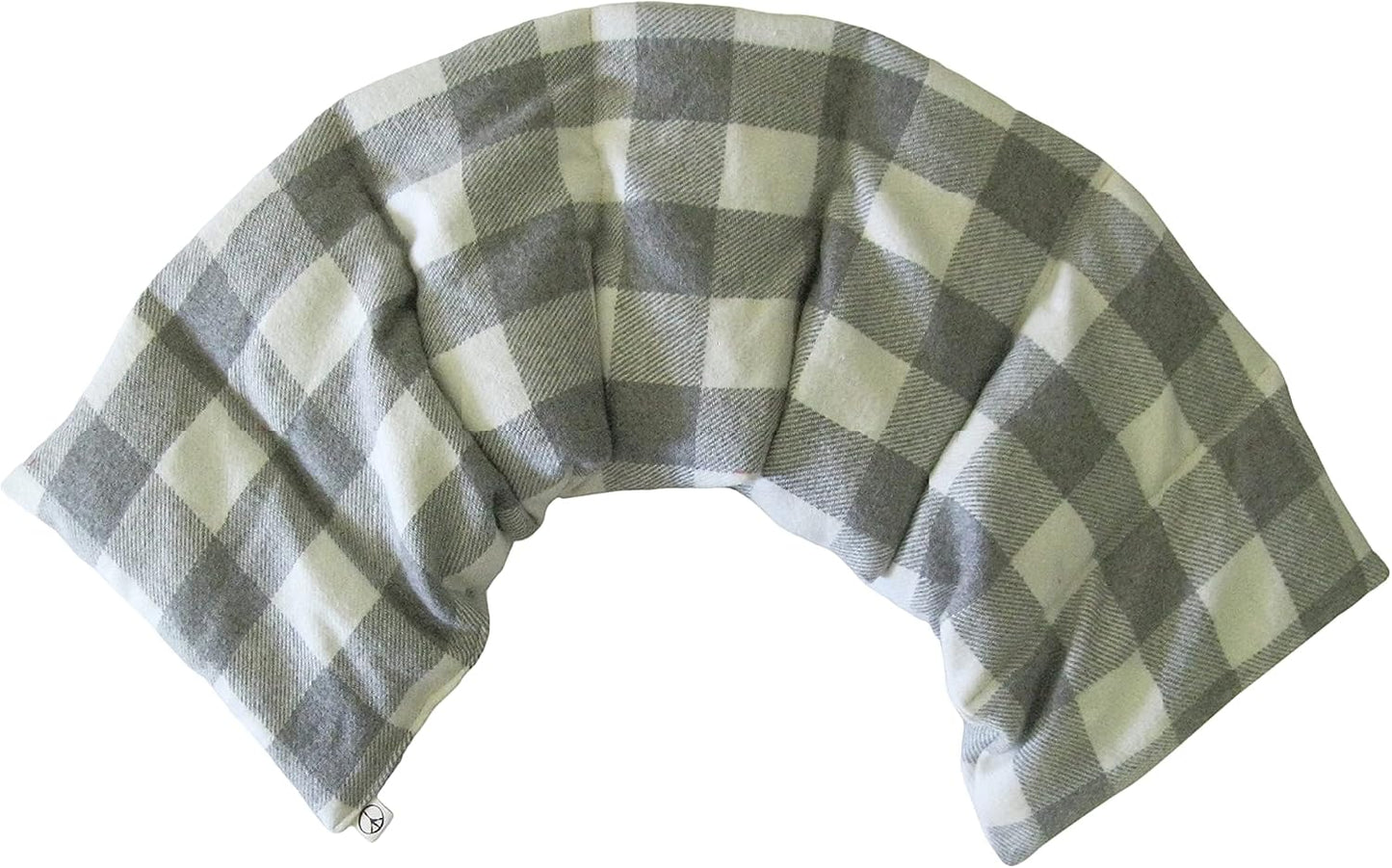 Microwavable LOVEwrap Neck & Shoulder Wrap Pad - Aroma - 6 X 24- Flax w/fine Mist of Calming Lavender Oil - subtly Scented - All Natural - Hot Cold Therapy Muscles Pain Relief - Orange Blue Flowers