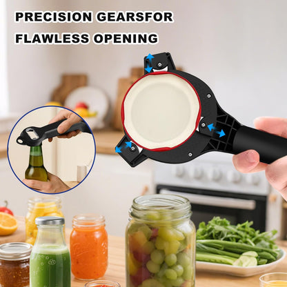 Electric Jar Opener for Seniors with Auto-Adjusting Gripper | Fit 1"-3.5" Cap | Rechargeable Jar & Bottle Openers for Weak Hands and Arthritis