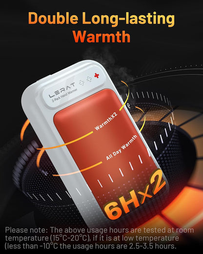 Hand Warmers Rechargeable 2 Pack, Electric Hand Warmers, Fast Heating, Portable Pocket Heater, 2 in 1 Quick Charge Hand Warmer for Outdoor Indoor, Warmer Gift for Christmas, Golf, Camping