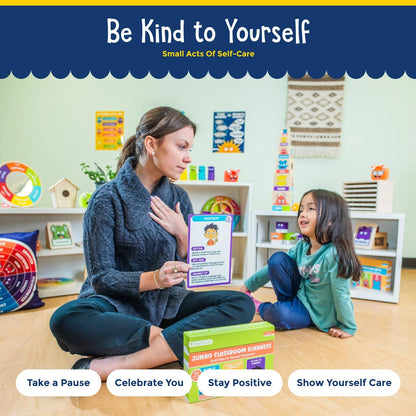 Open The Joy Jumbo Calming Cards, SEL Mindfulness Cards for Kids 3+