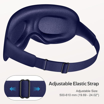 Vynix® Sleep Mask for Men Women - 100% Blackout Eye Masks for Sleep - 3D Soft Sleeping Mask for Side Sleepers - Zero Pressure Lash Extensions Eye Cover Shade for Airplane Travel Essentials, Black
