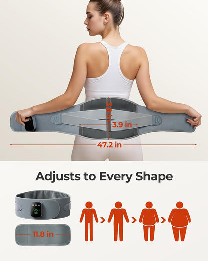 Cordless Heating Massage Pad Customizable Pain Relief with 3 Heat 3 Vibration 3 Timer Settings Wearable and Rechargeable for Back Menstrual Cramps Thoughtful Unisex Gift