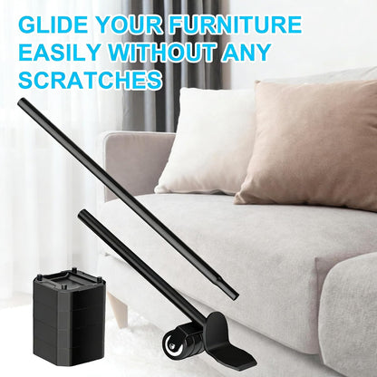 LOYAL TIGER Heavy Furniture Lifter Tool Set with 4 Raise Blocks,Red | Heavy Duty Furniture Lifter Tool for Moving Sofas, Refrigerator & Appliances Quickly. 800 Lbs Load Capacity.