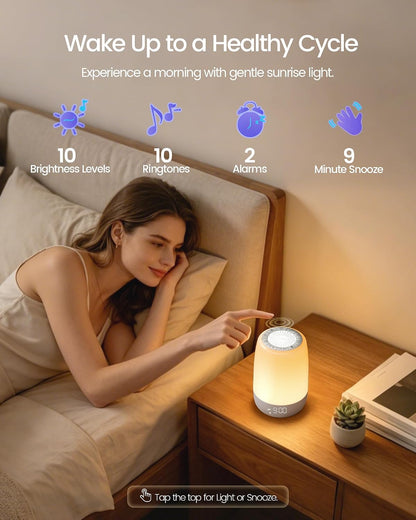 Glocusent White Noise Sound Machine for Sleep, 45 Sleep Sounds