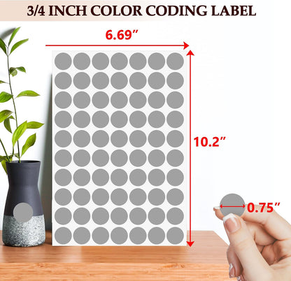 PARLAIM 1050 PCS Color Coding Labels Circle Dot Stickers,10 Color Style Colorful Coding Label Sticker for Office,Student Classroom