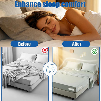 Bed Sheet Holders for Corners, Lock Fitted Sheet Holder 4 PCS