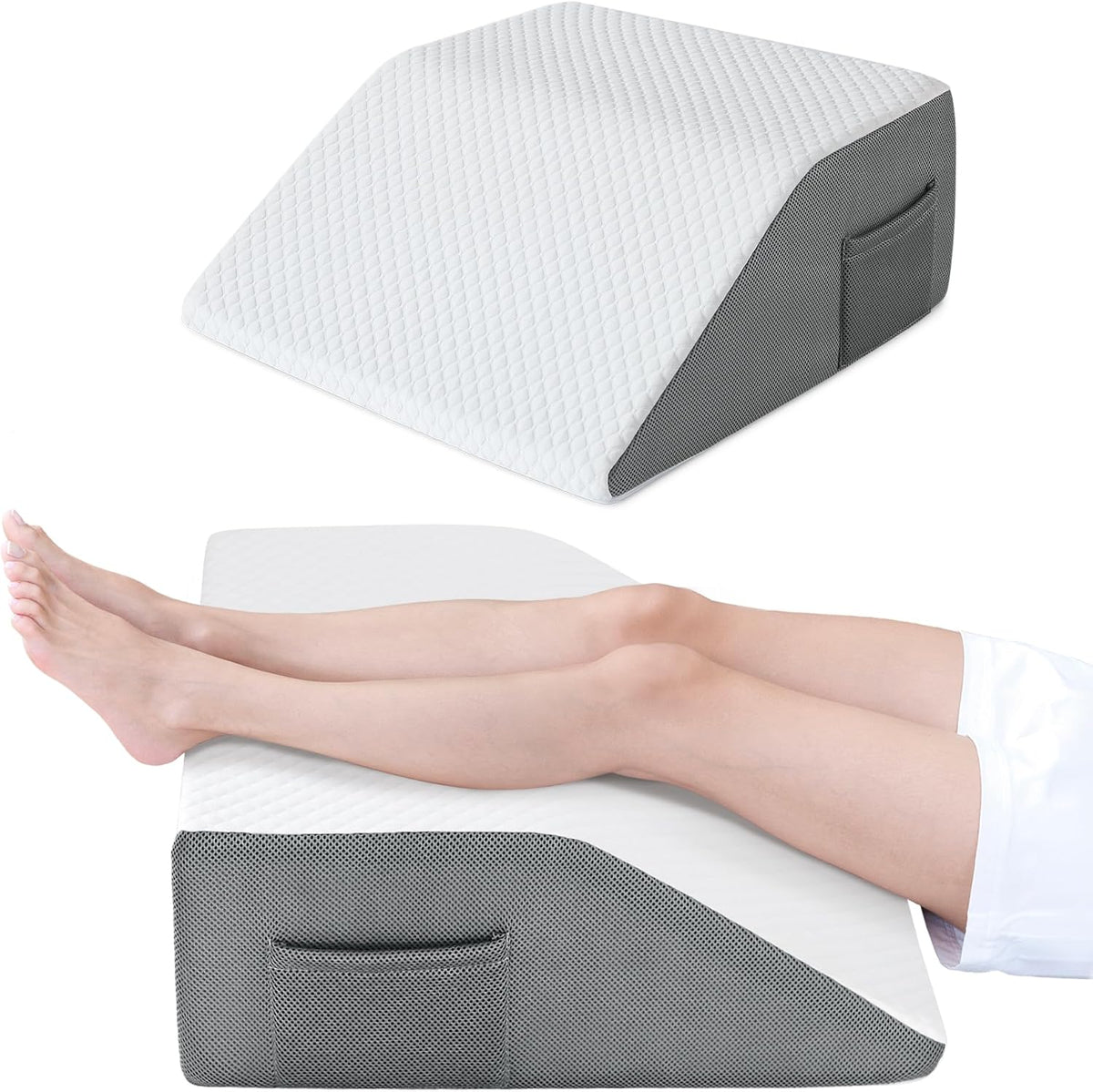 Cozymaker 10-inch Adjustable Leg Elevation Pillows for Swelling Pain Relief