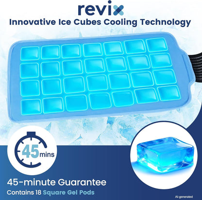 REVIX Ice Pack for Injuries Reusable, 14 × 7" Gel Cold Compress with Strap | 45-Min Long-Lasting Gel Cold Pack for Knee, Shoulder, Lower Back, Leg, Flexible Ice Wrap, Universal Use for Arm, Hip