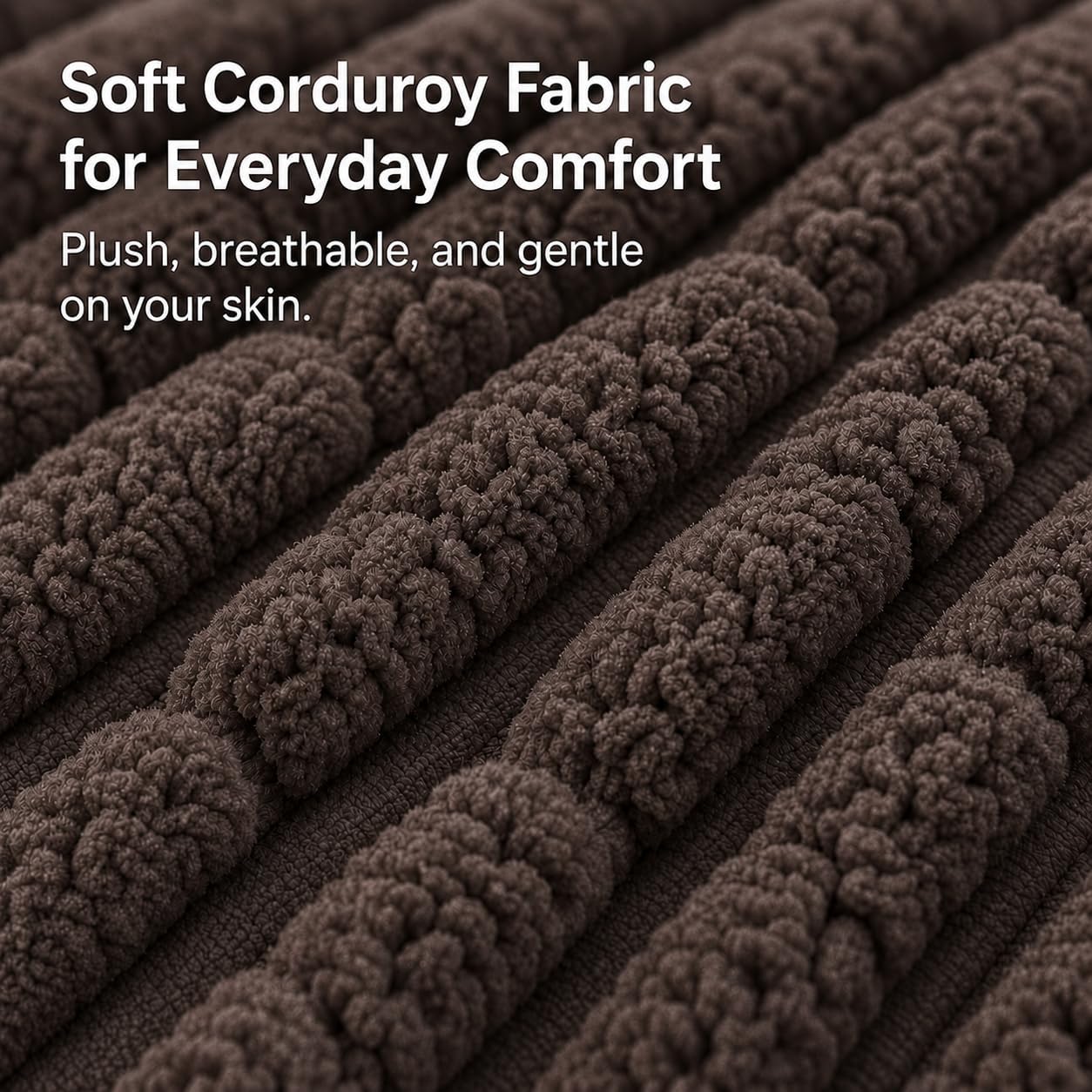 Memiss Recliner Pillow Soft Corduroy Neck Pillow for Recliner (Brown) | Corduroy cover, PP cotton fill, anti-slip dots, hook and loop fastener, removable washable cover, recliner sofa car chair