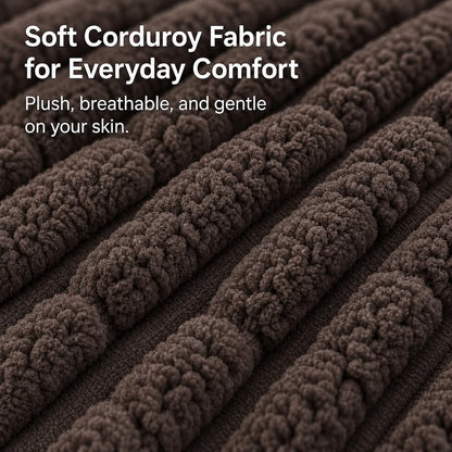Memiss Recliner Pillow Soft Corduroy Neck Pillow for Recliner (Brown) | Corduroy cover, PP cotton fill, anti-slip dots, hook and loop fastener, removable washable cover, recliner sofa car chair