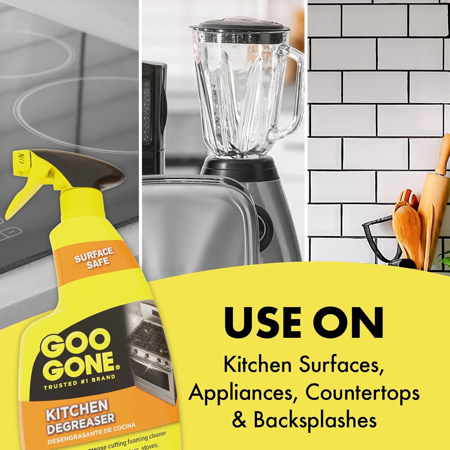 Goo Gone Kitchen Degreaser - Removes Kitchen Grease, Grime and Baked-on Food - 28 Fl. Oz.