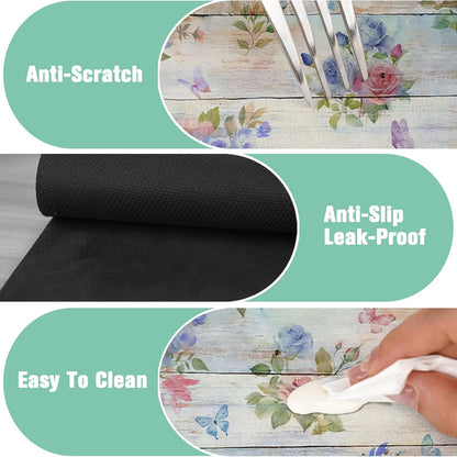 Kitchen Sink Splash Guard Faucet Mat 24" X 5.5" Tropical Leavesl Absorbent Fast Drying Mat Faucet Draining Mat Sink Splash Guard Behind Faucet Drip Catcher for Kitchen Bathroom