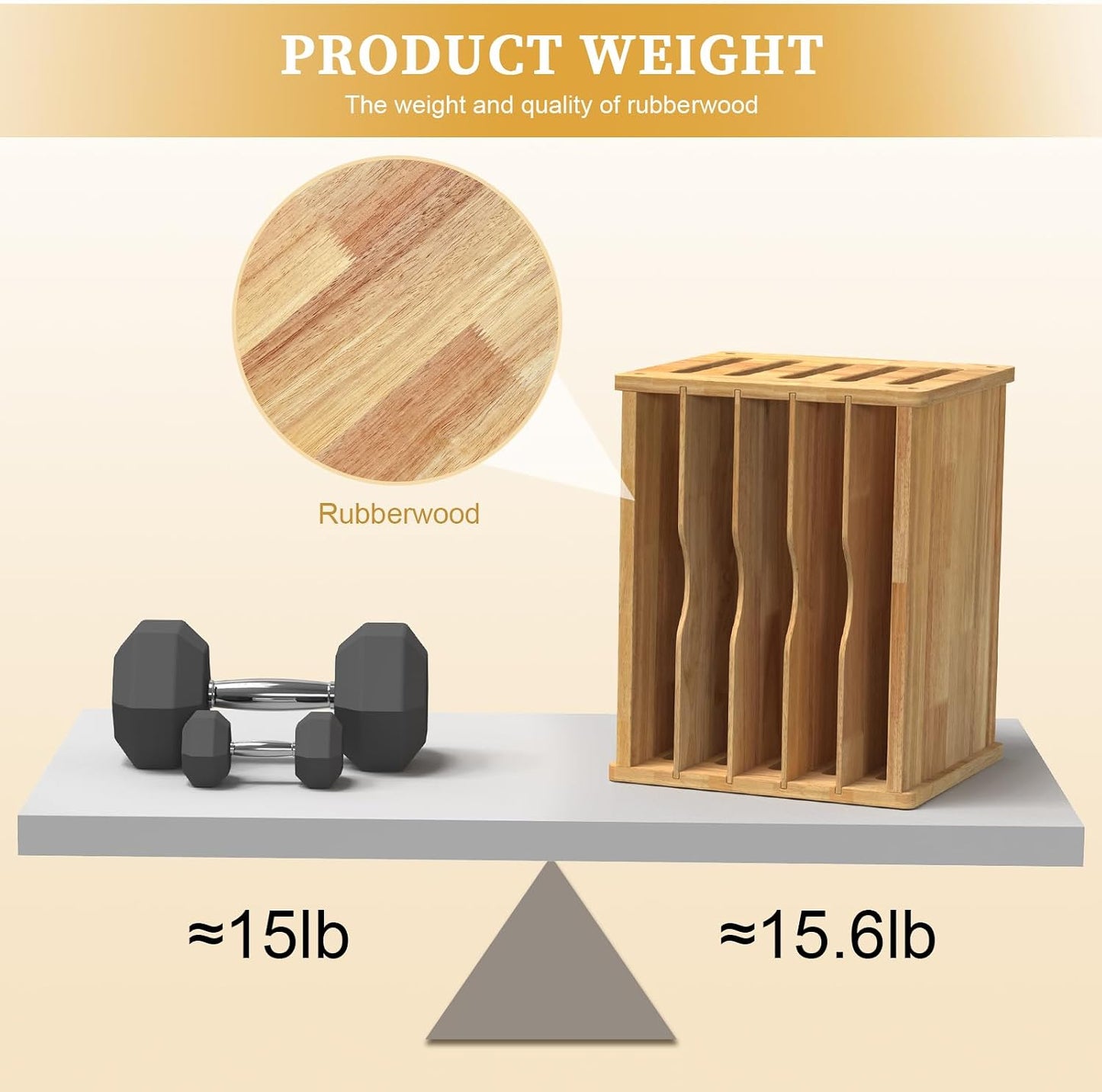 4 Tier Rubber Wooden Tray Dividers for Cabinets, Cookie Sheet Organizer | Heavy Weight, Premium Wood, Multiple Sizes, Saving Space, Vertical Tray Dividers for Storing pans, Baking tray, Cutting Board