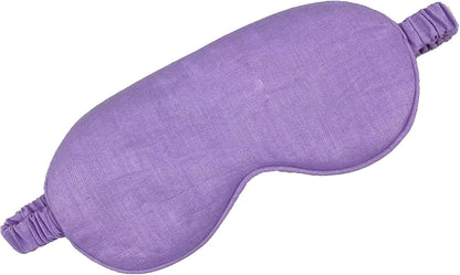 Eye mask Pure Linen Sleep Mask with Elastic Band, No Pressure On Eyes,Side Sleeper Eye Cover Organic Cotton Core Blindfold,Napping & Yoga Travel Essentials (Natural)