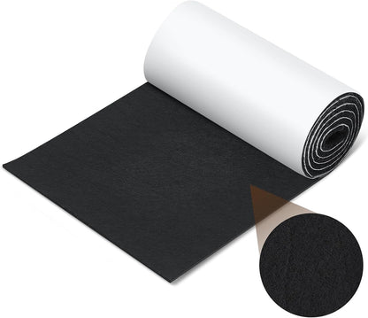 Fullhawl Large Felt Furniture Pads 8 x 60 Inch Non Slip Self Adhesive Heavy Duty Cuttable Strip Roll Felt Sheet Tape for Protecting Hardwood Floors Chair Wall, White