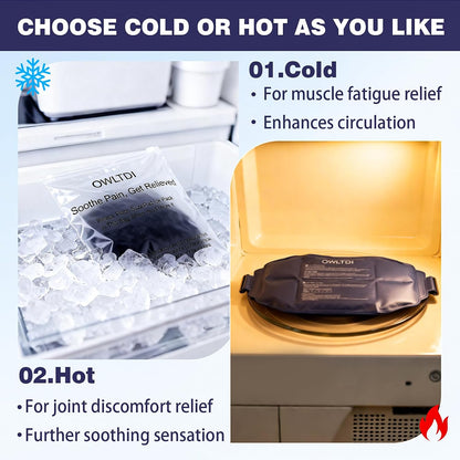 Ice Packs Soft Flexible Gel Pack for Injuries Reusable Cold Hot Therapy for Shoulder Knee Back Elbow Leg Hip Arm for Muscle Relief & Recovery 17.5'' x 9.5'' Navy Blue