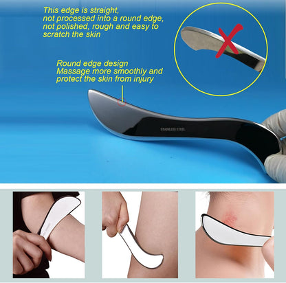 BYYDDIY Gua Sha Trigger Point Massage Tool -Thumb Protector,Deep Tissue Massage,Muscle Scraper Tool (T)
