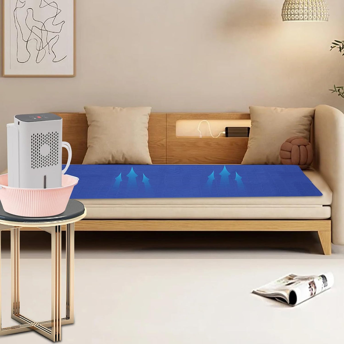 Water Cooling Mattress Pad, Quiet Water Bed Cooler with LCD, 63 X 27.5in Cooling System Water Bed, Hydro Cooled Topper for Hot Sleepers Night Sweats Relief