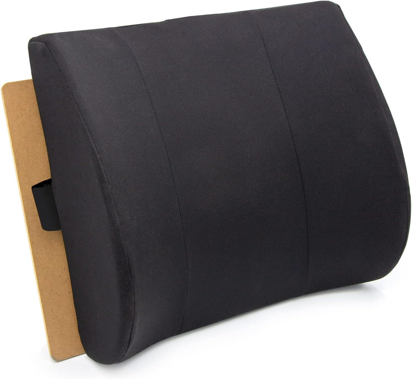 DMI Lumbar Support Pillow for Chair to Assist with Back Support with Removable Washable Cover and Firm Insert to Ease Lower Back Pain while Improving Posture, 14 x 13 x 5, Contoured Foam, Elite, Gray