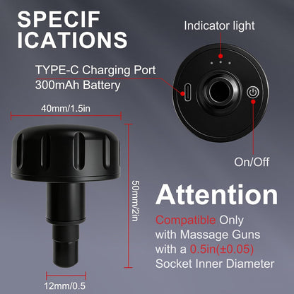 Massage Gun Deep Tissue, Silent Motor and Portable Massage Gun with 4 Interchangeable Heads for Deep Muscle Relief and Relaxation, Relax Gift