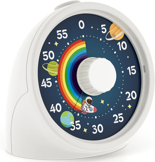 BellMan Visual Timer with Pause Button, Time Management Tool, Design for Home, Office and Gift, Rocket
