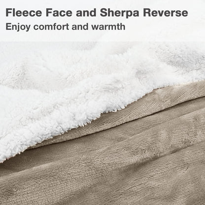 Catalonia Sherpa Wearable Blanket with Sleeves and Pocket for Adults