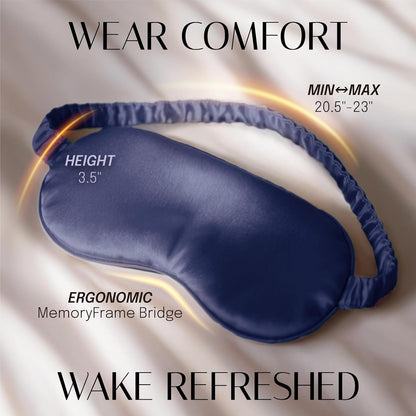 OLESILK 100% Mulberry Silk Sleep Mask for Women - Zero-Pressure Blackout