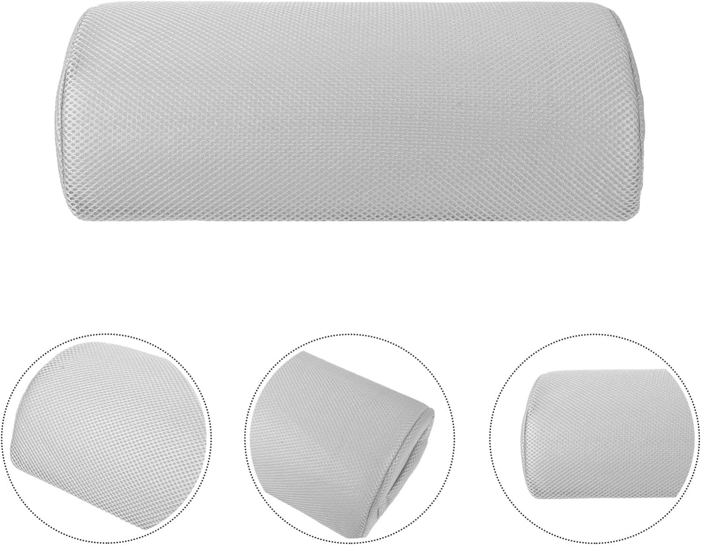 Knee Leg Pillow for Sleeping, Half Moon Bolster Pillow Memory Foam Pillows Lumbar Support Footrest Cushion for Back Hip Ankle Semi Roll Grey