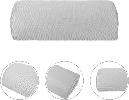 Knee Leg Pillow for Sleeping, Half Moon Bolster Pillow Memory Foam Pillows Lumbar Support Footrest Cushion for Back Hip Ankle Semi Roll Grey