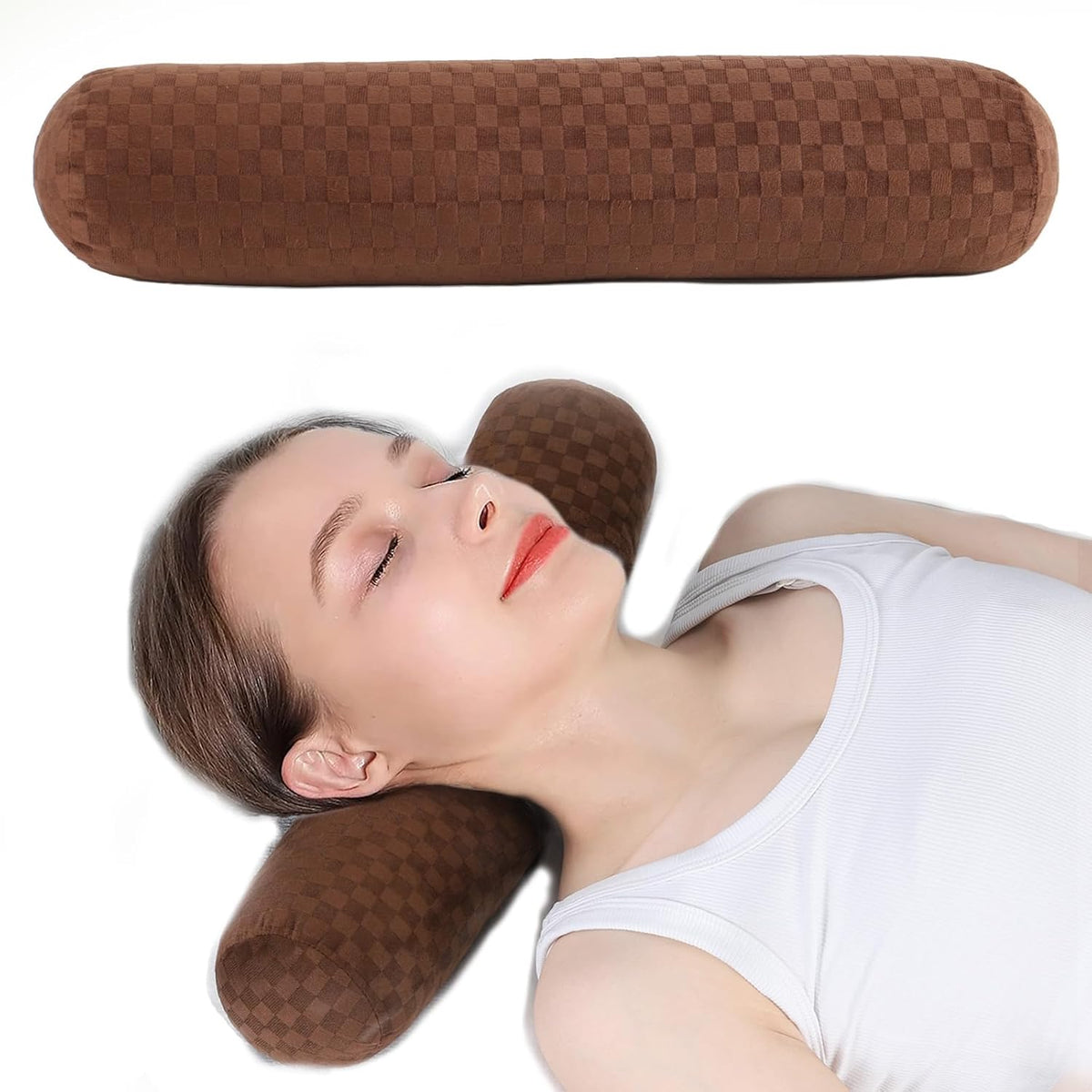 Neck Roll Pillow, Cervical Neck Pillow Bolster Pillow for Sleeping