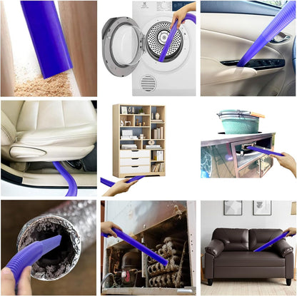 For Dyson V7 V8 V10 V11 V15 Vacuum Accessories & Attachment -Traceless Dust Brush & Dryer Vent Cleaner Kit - Refrigerator Condenser Coil Brush- Flexible Crevice Tool for Small Crevice & Car Detailing