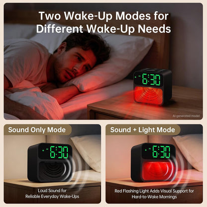 AuroraCalm Extra Loud Alarm Clock for Heavy Sleepers with 115dB Alarm
