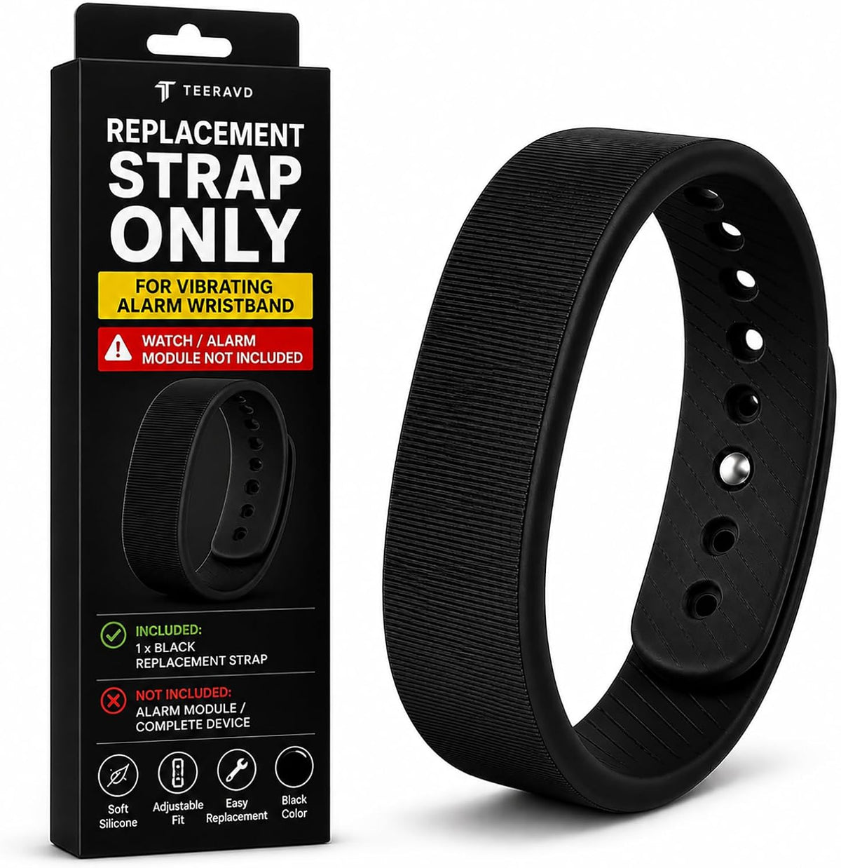Vibrating Alarm Wristband Clock for Heavy Sleepers Wake Band Wrist Watch Silent Vibration Bracelet Loud Adults Strike Deaf People Despertar with that Won't Partner Extremely Deep