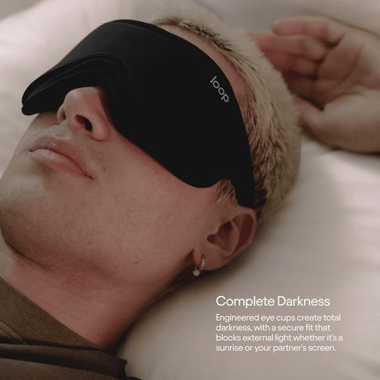 Loop Eclipse Sleep Mask – Premium Light-Blocking Eye Mask for Sleep | For Travel, Napping & Side Sleepers. Deeper Darkness for Easier Rest. Face-Hugging Fit with Eyelash Clearance