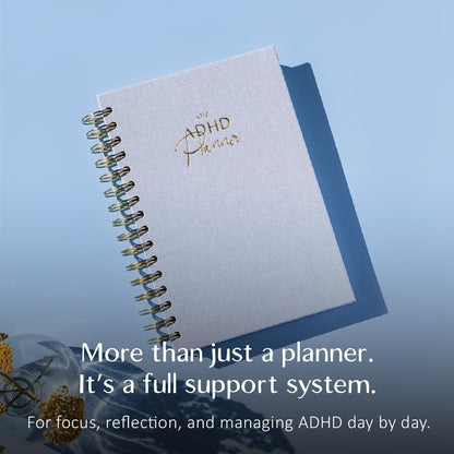 The ADHD Planner for Adults - Undated Daily & Weekly ADHD Journal for Disorganized People, 90 Days - Habit Tracker, Record Emotions & Mood - Academic Goals - Structure & Focus for Adults Brains