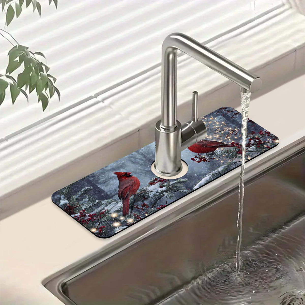 Faucet Mat for Kitchen Sink Absorbent Splash Guard Bathroom 23.5"X5.5"