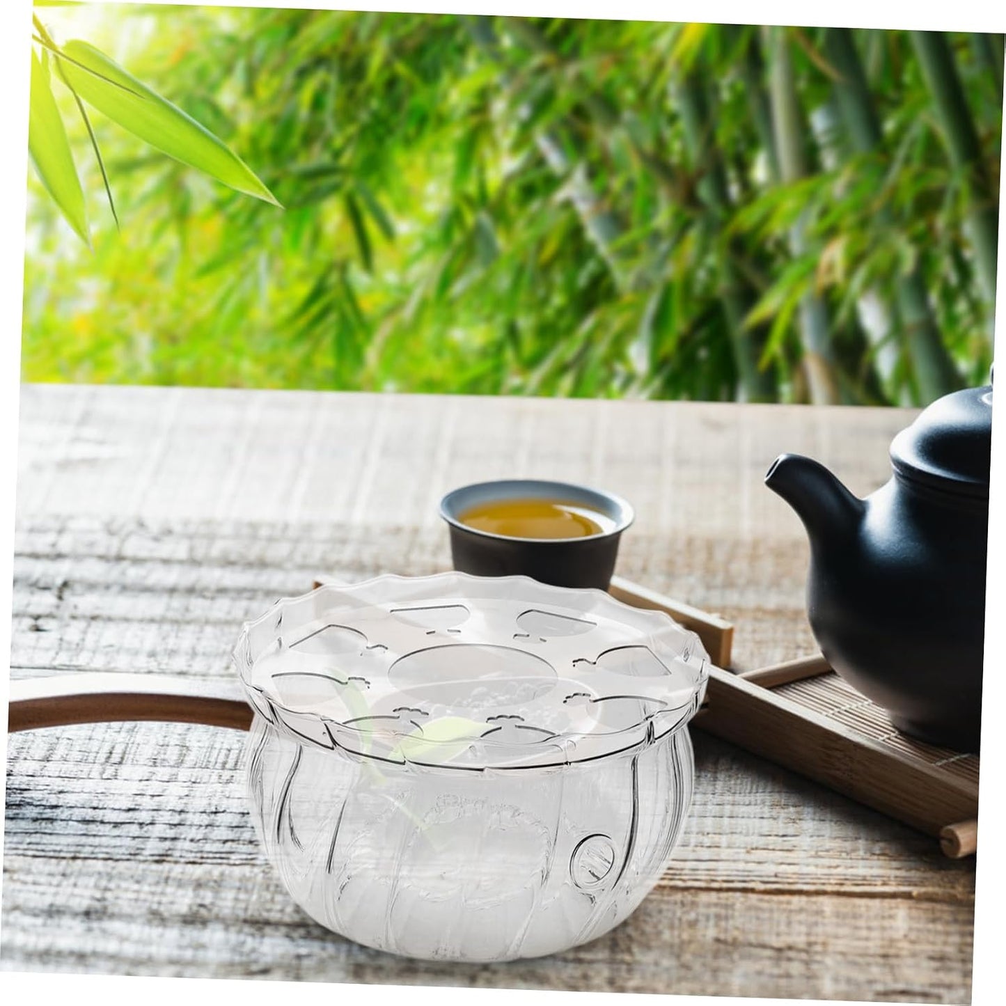 Mobestech Glass Teapot Warmer - Candle Base for Teapots for Tea and Elegant Glass Construction Easy to Clean for Kitchen Use