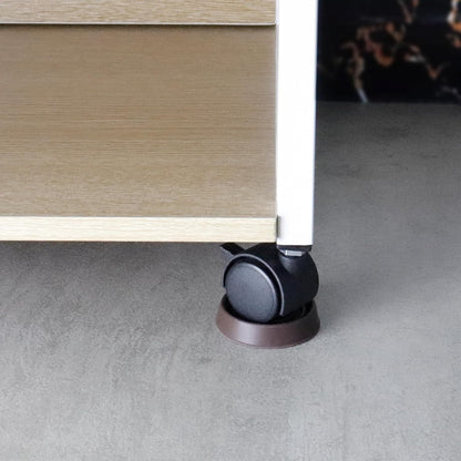 Semetall 1.5 Inch Rubber Caster Cups 8 Pack Black | Non Slip Furniture Coasters Floor Protectors for Bed Couch Table Chair