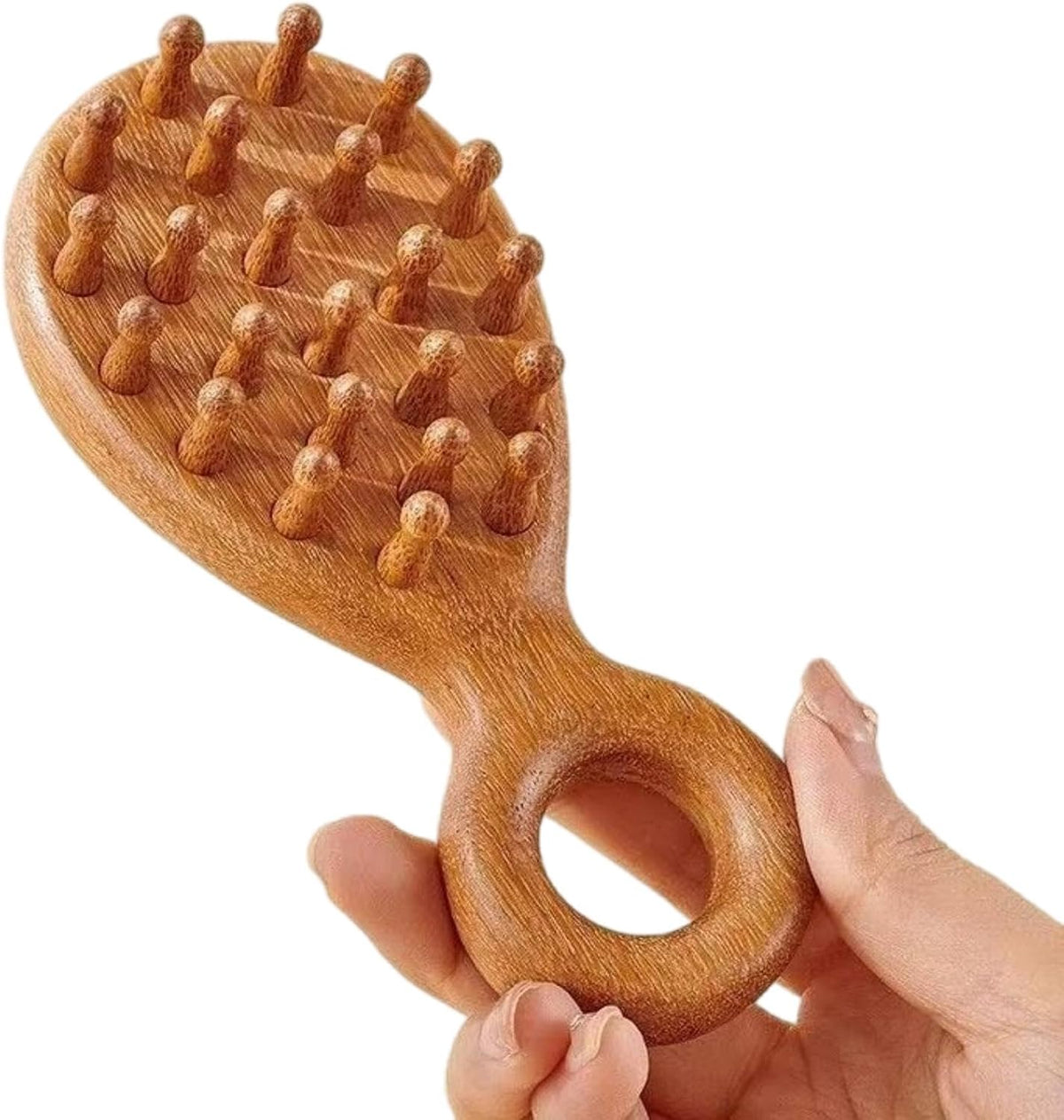 Sandalwood Scalp Massager Comb, Wooden Acupoint Head Massage Tool