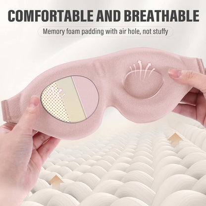 YIVIEW Sleep Mask for Side Sleeper, Complete Light Blocking 3D Sleeping Eye Mask, Soft Breathable Eye Cover for Women Men, Relaxing Zero Pressure Night Blindfold | Soft Breathable Eye Cover for Women Men, 3D Sleeping Eye Mask Black, Relaxing Travel
