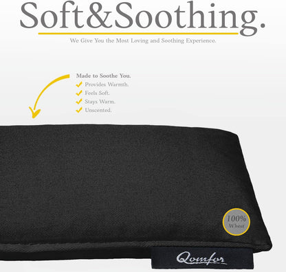 Qomfor - Microwavable Heating Pad - Mauve - 3-Chamber Design Heat Pack - Therapeutic Heat Wrap for Neck, Shoulders & Period Cramps Pain Relief - Reusable Hot/Cold Therapy Bag