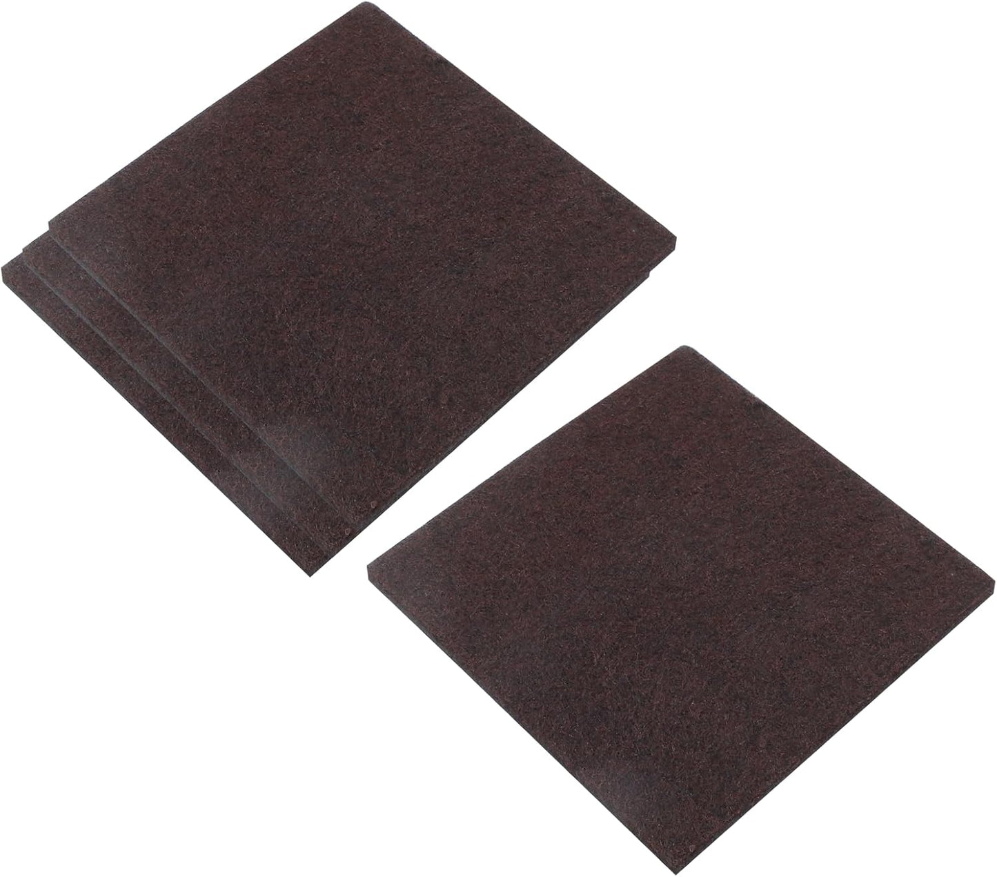 48 Pcs 1"/25mm Square Felt Furniture Pads, 5mm Thick, Brown | Self Adhesive, Anti Scratch Floor Protectors, For Furniture Feet Chair Legs