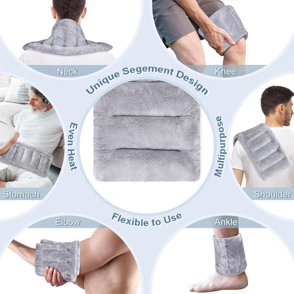 SuzziPad Microwave Heating Pad for Muscle Soreness Fatigue, 7"X16", Gray