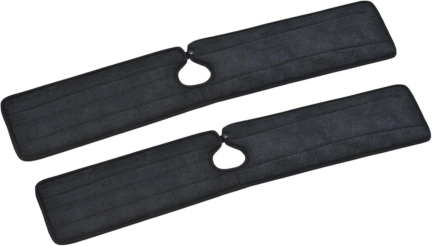 uxcell Kitchen Sink Splash Guard, 2pcs Microfiber Faucet Absorbent Mat, Machine Washable Drip Catcher and Dish Drying Mats for Kitchen, Bathroom, Bar, Black