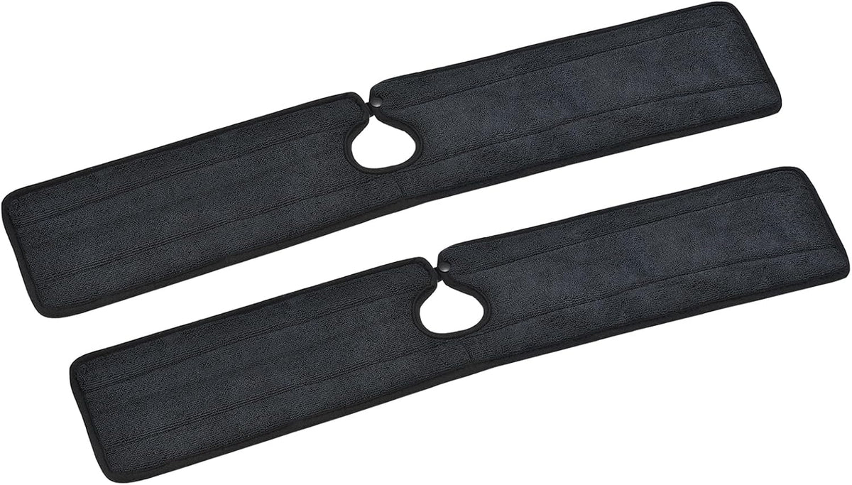 uxcell Kitchen Sink Splash Guard, 2pcs Microfiber Faucet Absorbent Mat, Machine Washable Drip Catcher and Dish Drying Mats for Kitchen, Bathroom, Bar, Black