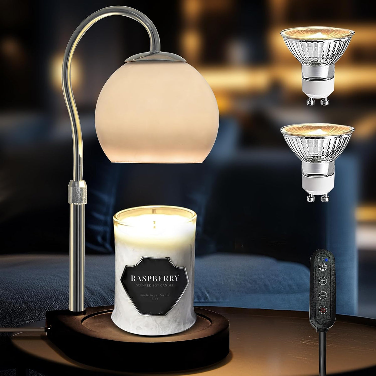 Candle Warmer Lamp with Timer 2H/4H/8H, Adjustable Height, Ocean